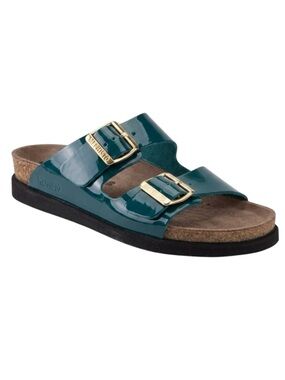 MEPHISTO NEW Hester Leather sz11 Cork 2 Buckle Sandals Mules Lightweight Support